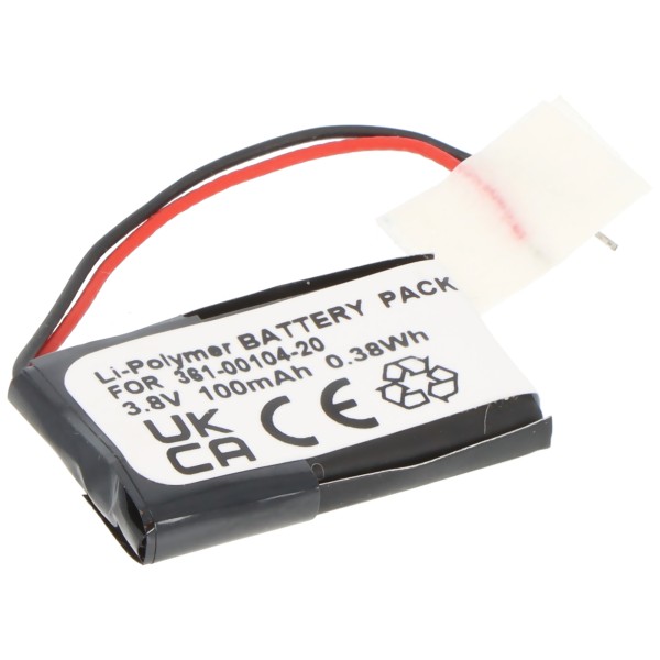 Akku für Garmin Forerunner 45, Li-Polymer, 3,8V, 100mAh, 0,38Wh ersetzt 361-00104-20, 361-00104-00, 1ICP6/21/31