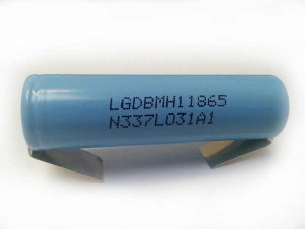 LG INR18650 MH1 3,7V / 3200mAh LiNiCoAIO2 max 10 A / 3C mit Lötfahne U