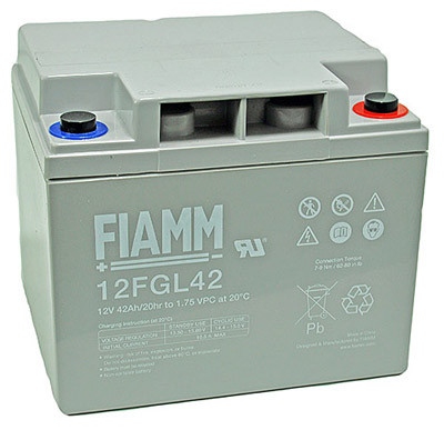 Fiamm Blei-Akku 12FGL42 Pb 12V / 42Ah 10-Jahresbatterie, M6
